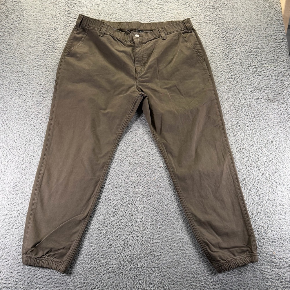 Carhartt Rugged Flex Pant Men 40x28 Brown Cotton Jogger Relaxed Workwear Stretch
